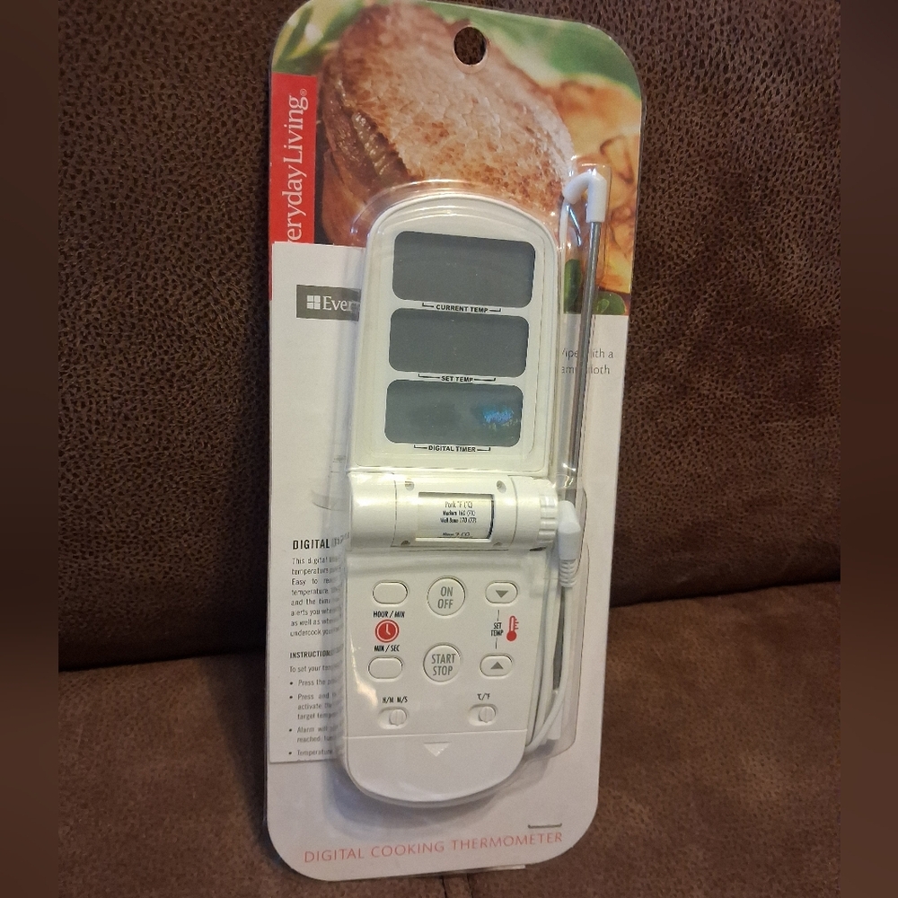 Everyday Living Digital Cooking Thermometer - White